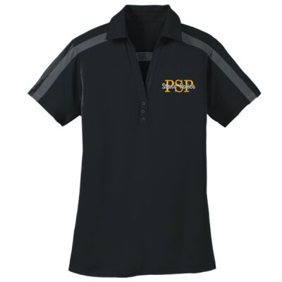 Port Authority Ladies Silk Touch Performance Colorblock Stripe Polo Thumbnail